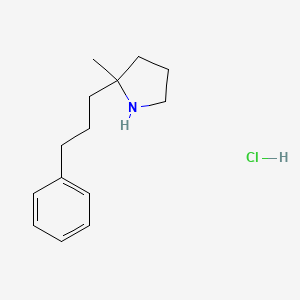 molecular formula C14H22ClN B2894081 2-Methyl-2-(3-phenylpropyl)pyrrolidine hydrochloride CAS No. 2031259-12-6