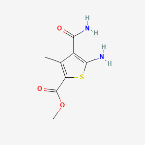 molecular formula C8H10N2O3S B2894084 Methyl 5-amino-4-carbamoyl-3-methylthiophene-2-carboxylate CAS No. 438611-43-9