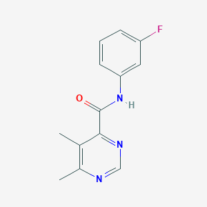 molecular formula C13H12FN3O B2894085 N-(3-Fluorophenyl)-5,6-dimethylpyrimidine-4-carboxamide CAS No. 2380098-10-0