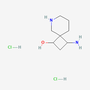 molecular formula C8H18Cl2N2O B2894090 1-Amino-8-azaspiro[3.5]nonan-3-ol;dihydrochloride CAS No. 2361643-52-7