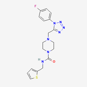 4-((1-(4-fluorophenyl)-1H-tetrazol-5-yl)methyl)-N-(thiophen-2-ylmethyl)piperazine-1-carboxamide