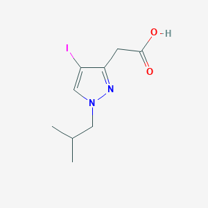 molecular formula C9H13IN2O2 B2894098 2-(4-碘-1-异丁基-1H-吡唑-3-基)乙酸 CAS No. 1798775-86-6