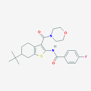 N-[6-tert-butyl-3-(4-morpholinylcarbonyl)-4,5,6,7-tetrahydro-1-benzothien-2-yl]-4-fluorobenzamide