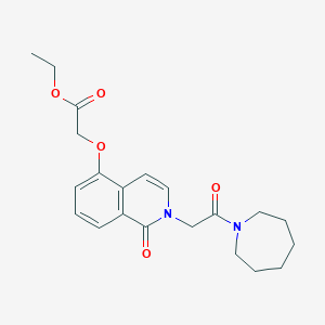 molecular formula C21H26N2O5 B2894109 Ethyl 2-[2-[2-(azepan-1-yl)-2-oxoethyl]-1-oxoisoquinolin-5-yl]oxyacetate CAS No. 868223-74-9