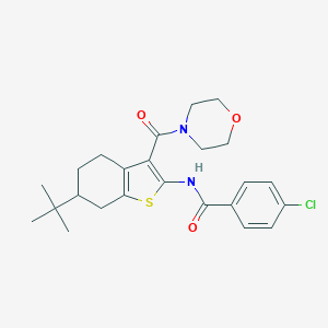 N-[6-tert-butyl-3-(4-morpholinylcarbonyl)-4,5,6,7-tetrahydro-1-benzothien-2-yl]-4-chlorobenzamide