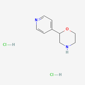 molecular formula C9H14Cl2N2O B2894113 2-(Pyridin-4-yl)morpholine dihydrochloride CAS No. 1417636-59-9