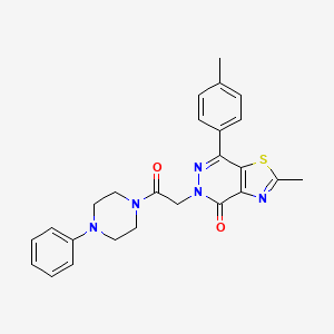 2-methyl-5-(2-oxo-2-(4-phenylpiperazin-1-yl)ethyl)-7-(p-tolyl)thiazolo[4,5-d]pyridazin-4(5H)-one