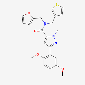 3-(2,5-dimethoxyphenyl)-N-(furan-2-ylmethyl)-1-methyl-N-(thiophen-3-ylmethyl)-1H-pyrazole-5-carboxamide