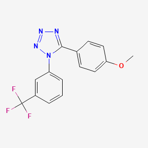 molecular formula C15H11F3N4O B2894135 5-(4-methoxyphenyl)-1-[3-(trifluoromethyl)phenyl]-1H-1,2,3,4-tetraazole CAS No. 339108-65-5