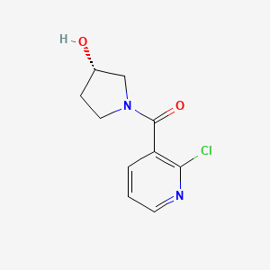 molecular formula C10H11ClN2O2 B2894137 (S)-(2-Chloropyridin-3-yl)(3-hydroxypyrrolidin-1-yl)methanone CAS No. 1353995-23-9
