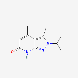 molecular formula C11H15N3O B2894140 2-Isopropyl-3,4-dimethyl-2H-pyrazolo[3,4-b]pyridin-6(7H)-one CAS No. 1018163-44-4