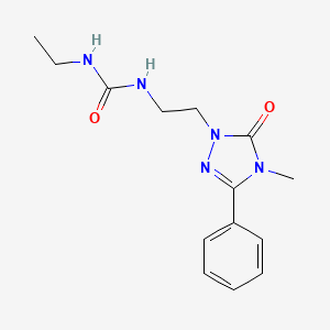 molecular formula C14H19N5O2 B2894143 1-ethyl-3-(2-(4-methyl-5-oxo-3-phenyl-4,5-dihydro-1H-1,2,4-triazol-1-yl)ethyl)urea CAS No. 1203032-90-9