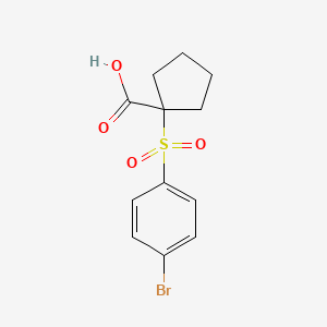 molecular formula C12H13BrO4S B2894144 1-(4-bromophenyl)sulfonylcyclopentane-1-carboxylic Acid CAS No. 875157-48-5