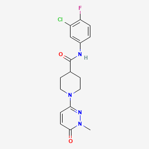 N-(3-chloro-4-fluorophenyl)-1-(1-methyl-6-oxo-1,6-dihydropyridazin-3-yl)piperidine-4-carboxamide