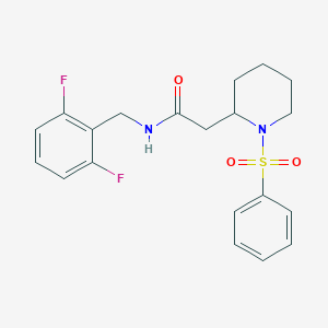 N-(2,6-difluorobenzyl)-2-(1-(phenylsulfonyl)piperidin-2-yl)acetamide