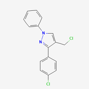 4-(chloromethyl)-3-(4-chlorophenyl)-1-phenyl-1H-pyrazole