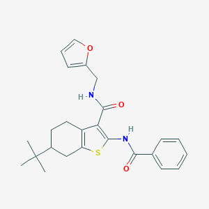 2-(benzoylamino)-6-tert-butyl-N-(2-furylmethyl)-4,5,6,7-tetrahydro-1-benzothiophene-3-carboxamide