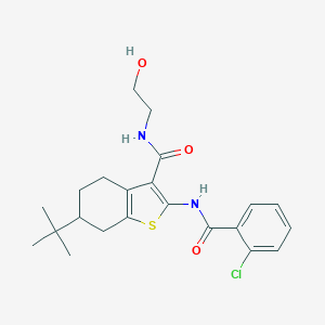 6-tert-butyl-2-[(2-chlorobenzoyl)amino]-N-(2-hydroxyethyl)-4,5,6,7-tetrahydro-1-benzothiophene-3-carboxamide