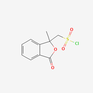 molecular formula C10H9ClO4S B2894227 (1-甲基-3-氧代-2-苯并呋喃-1-基)甲磺酰氯 CAS No. 2193061-34-4