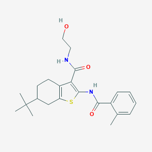 6-tert-butyl-N-(2-hydroxyethyl)-2-[(2-methylbenzoyl)amino]-4,5,6,7-tetrahydro-1-benzothiophene-3-carboxamide