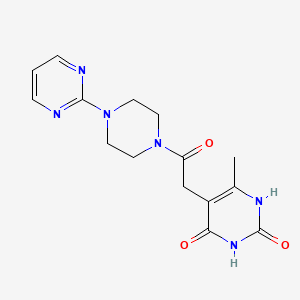 6-methyl-5-(2-oxo-2-(4-(pyrimidin-2-yl)piperazin-1-yl)ethyl)pyrimidine-2,4(1H,3H)-dione