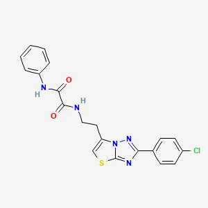 N1-(2-(2-(4-chlorophenyl)thiazolo[3,2-b][1,2,4]triazol-6-yl)ethyl)-N2-phenyloxalamide