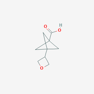 molecular formula C9H12O3 B2894243 3-(Oxetan-3-yl)bicyclo[1.1.1]pentane-1-carboxylic acid CAS No. 2402830-80-0
