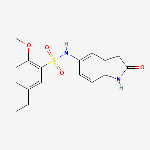 5-ethyl-2-methoxy-N-(2-oxoindolin-5-yl)benzenesulfonamide