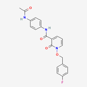 N-(4-acetamidophenyl)-1-[(4-fluorophenyl)methoxy]-2-oxopyridine-3-carboxamide