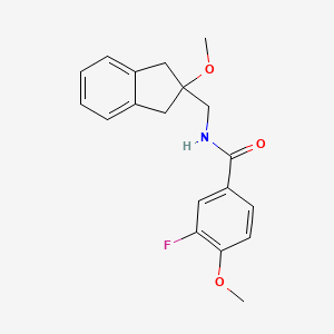 3-fluoro-4-methoxy-N-((2-methoxy-2,3-dihydro-1H-inden-2-yl)methyl)benzamide
