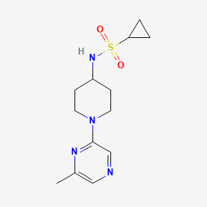 molecular formula C13H20N4O2S B2894275 N-[1-(6-Methylpyrazin-2-yl)piperidin-4-yl]cyclopropanesulfonamide CAS No. 2415604-44-1