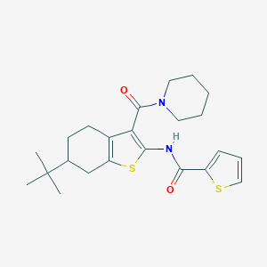 N-[6-tert-butyl-3-(piperidine-1-carbonyl)-4,5,6,7-tetrahydro-1-benzothiophen-2-yl]thiophene-2-carboxamide