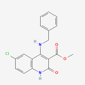 methyl 4-(benzylamino)-6-chloro-2-oxo-1H-quinoline-3-carboxylate