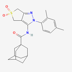 molecular formula C24H29N3O3S B2894311 N-[2-(2,4-dimethylphenyl)-5,5-dioxo-4,6-dihydrothieno[3,4-c]pyrazol-3-yl]adamantane-1-carboxamide CAS No. 450339-37-4