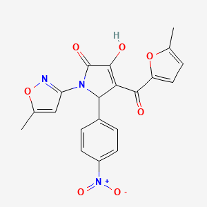 3-hydroxy-4-(5-methylfuran-2-carbonyl)-1-(5-methylisoxazol-3-yl)-5-(4-nitrophenyl)-1H-pyrrol-2(5H)-one