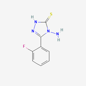 molecular formula C8H7FN4S B2894313 4-amino-5-(2-fluorophenyl)-4H-1,2,4-triazole-3-thiol CAS No. 565174-22-3