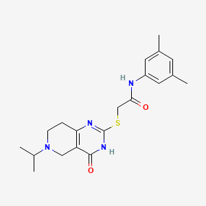molecular formula C20H26N4O2S B2894316 N-(3,5-dimethylphenyl)-2-((6-isopropyl-4-oxo-3,4,5,6,7,8-hexahydropyrido[4,3-d]pyrimidin-2-yl)thio)acetamide CAS No. 866866-58-2