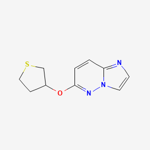 molecular formula C10H11N3OS B2894320 6-(硫代环丙烷-3-氧基)咪唑并[1,2-b]哒嗪 CAS No. 2195940-36-2