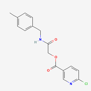 molecular formula C16H15ClN2O3 B2894331 {[(4-Methylphenyl)methyl]carbamoyl}methyl 6-chloropyridine-3-carboxylate CAS No. 733013-41-7