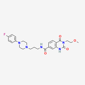 molecular formula C25H30FN5O4 B2894334 N-{3-[4-(4-fluorophenyl)piperazin-1-yl]propyl}-3-(2-methoxyethyl)-2,4-dioxo-1,2,3,4-tetrahydroquinazoline-7-carboxamide CAS No. 892289-96-2