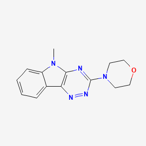 molecular formula C14H15N5O B2894338 4-(5-Methyl-2,3,6-triazino[5,4-B]indol-3-YL)morpholine CAS No. 3993-22-4