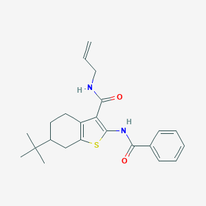 molecular formula C23H28N2O2S B289434 N-allyl-2-(benzoylamino)-6-tert-butyl-4,5,6,7-tetrahydro-1-benzothiophene-3-carboxamide 