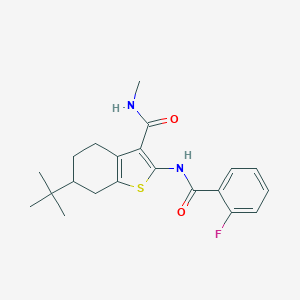 6-tert-butyl-2-[(2-fluorobenzoyl)amino]-N-methyl-4,5,6,7-tetrahydro-1-benzothiophene-3-carboxamide