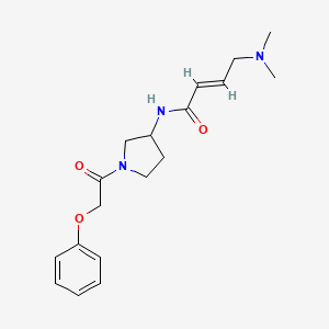 (E)-4-(Dimethylamino)-N-[1-(2-phenoxyacetyl)pyrrolidin-3-yl]but-2-enamide