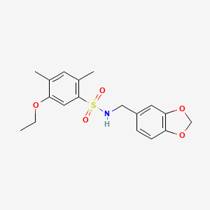 N-(1,3-benzodioxol-5-ylmethyl)-5-ethoxy-2,4-dimethylbenzenesulfonamide
