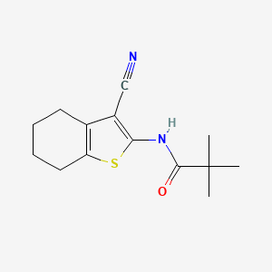 N-(3-cyano-4,5,6,7-tetrahydro-1-benzothiophen-2-yl)-2,2-dimethylpropanamide