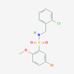 5-bromo-N-[(2-chlorophenyl)methyl]-2-methoxybenzenesulfonamide