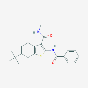 molecular formula C21H26N2O2S B289438 2-(benzoylamino)-6-tert-butyl-N-methyl-4,5,6,7-tetrahydro-1-benzothiophene-3-carboxamide 