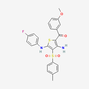 (3-Amino-5-((4-fluorophenyl)amino)-4-tosylthiophen-2-yl)(3-methoxyphenyl)methanone