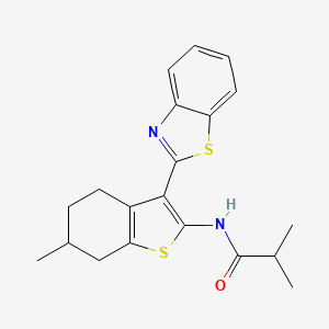 N-(3-(benzo[d]thiazol-2-yl)-6-methyl-4,5,6,7-tetrahydrobenzo[b]thiophen-2-yl)isobutyramide